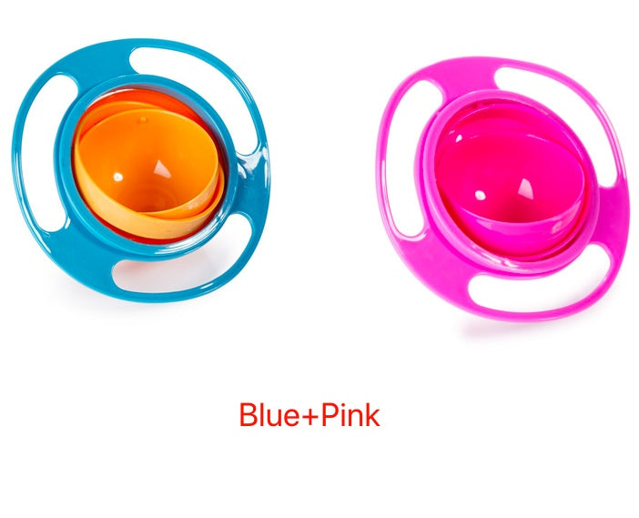 2pc 360 Rotate Universal Spill-proof Baby Bowl Dishes