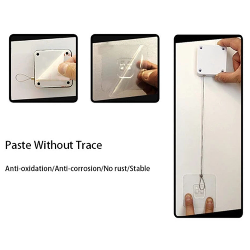 Automatic Door Closer Punch-Free Soft Close Door Closers For Sliding Door Glass Door 800g Tension Closing Device