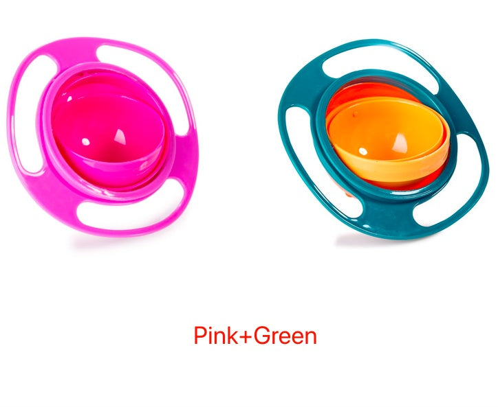 2pc 360 Rotate Universal Spill-proof Baby Bowl Dishes