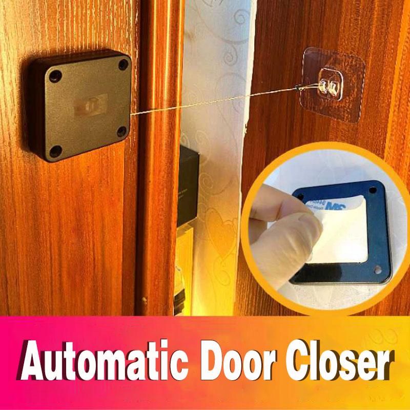 Automatic Door Closer Punch-Free Soft Close Door Closers For Sliding Door Glass Door 800g Tension Closing Device