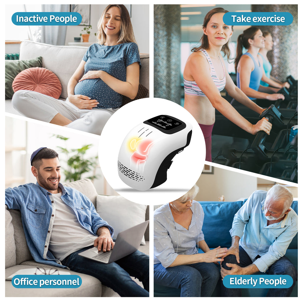 Knee Massager Rechargeable Pain Relief Infrared Laser Vibration Knee Massager