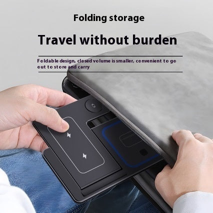 3 In 1 LED Fast Wireless Charger Stand Foldable Charging Station For Smart Phone 15 14 13 12 11 IWatch 9 8 7 6 5 and Airpods Pro