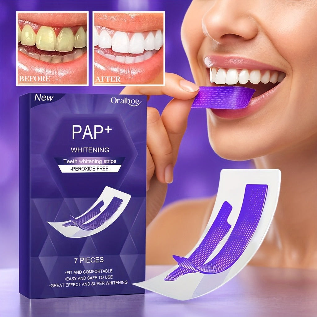 Whitening Teeth Strips Purple Strips Dry-application
