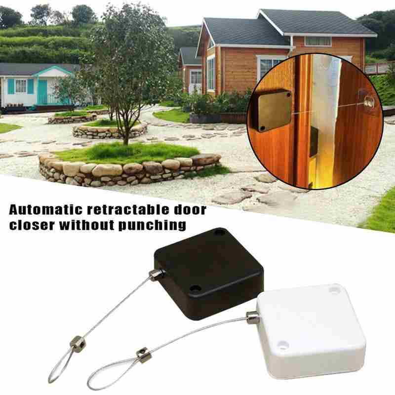Automatic Door Closer Punch-Free Soft Close Door Closers For Sliding Door Glass Door 800g Tension Closing Device